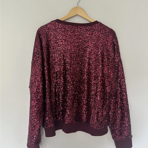 HUSH Sequined Lyla Purple Sweatshirt Size XL - Picture 5 of 7